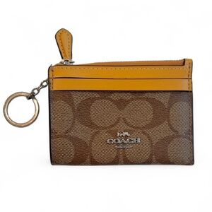 COACH Mini Skinny ID Case In Signature Canvas